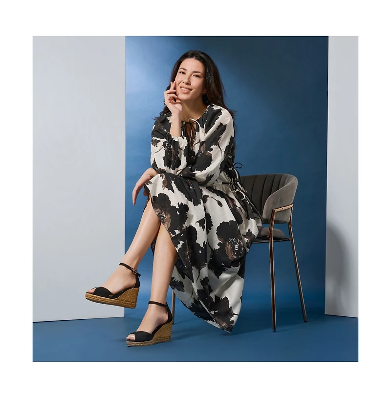 Aiguafreda Canvas Espadrille Sandal Wedges