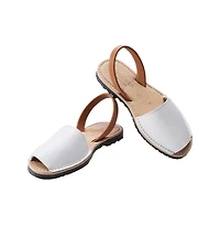 Menorquina Limited Edition Leather Avarca Sandals - White / 6.5