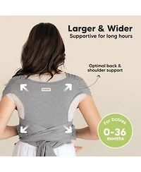 KeaBabies D-Lite Baby Wrap Carrier, Adjustable Sling, Newborn, Infant, Toddler 7-44lbs