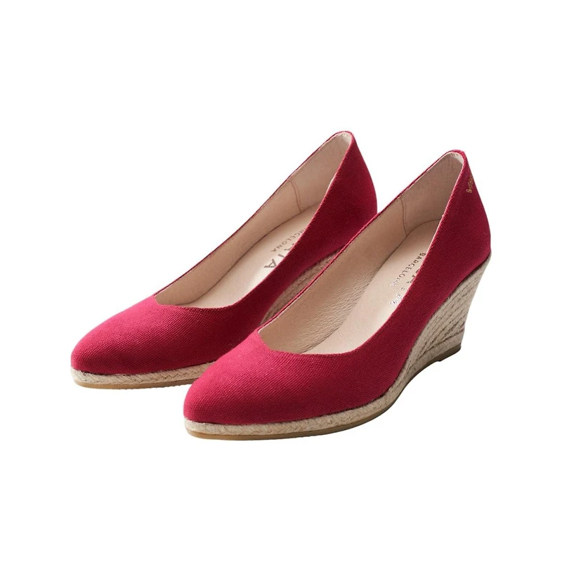 Roses Limited Edition Canvas V Cut Espadrille Wedges