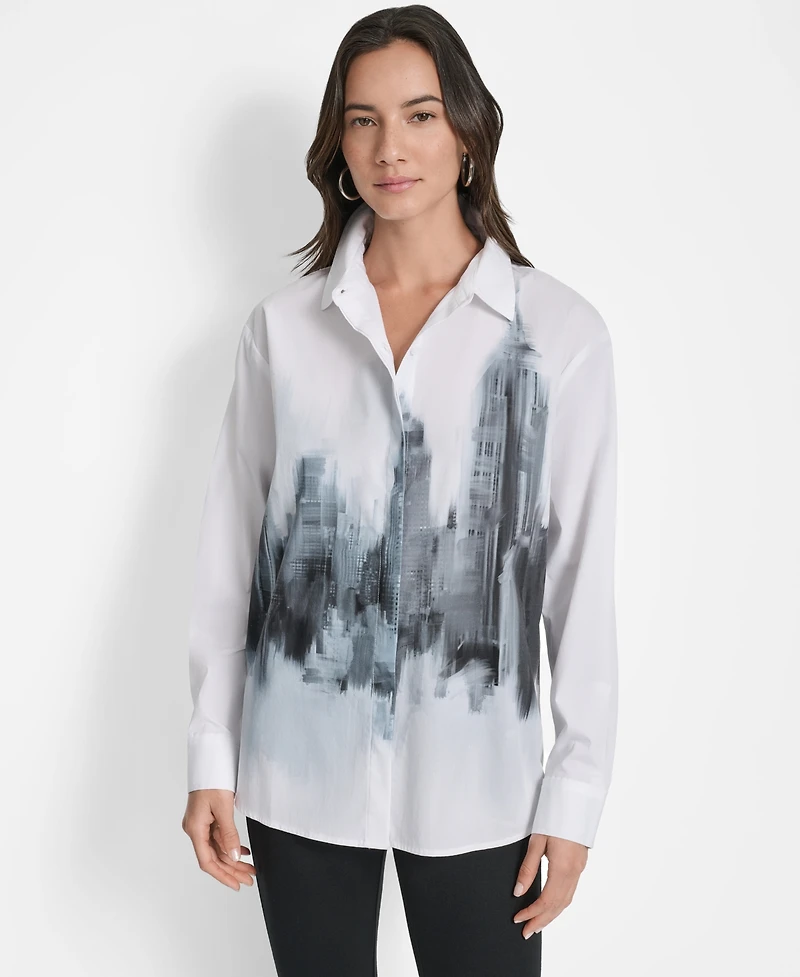 Dkny Women's Graphic Skyline Shirt