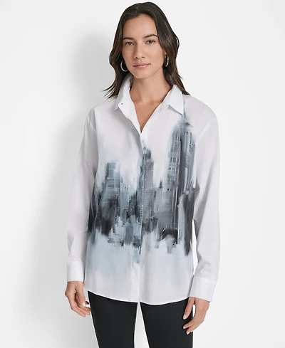 Dkny Women's Graphic Skyline Shirt