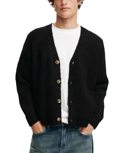 Cotton On Men's Cropped Cardigan Sweater
