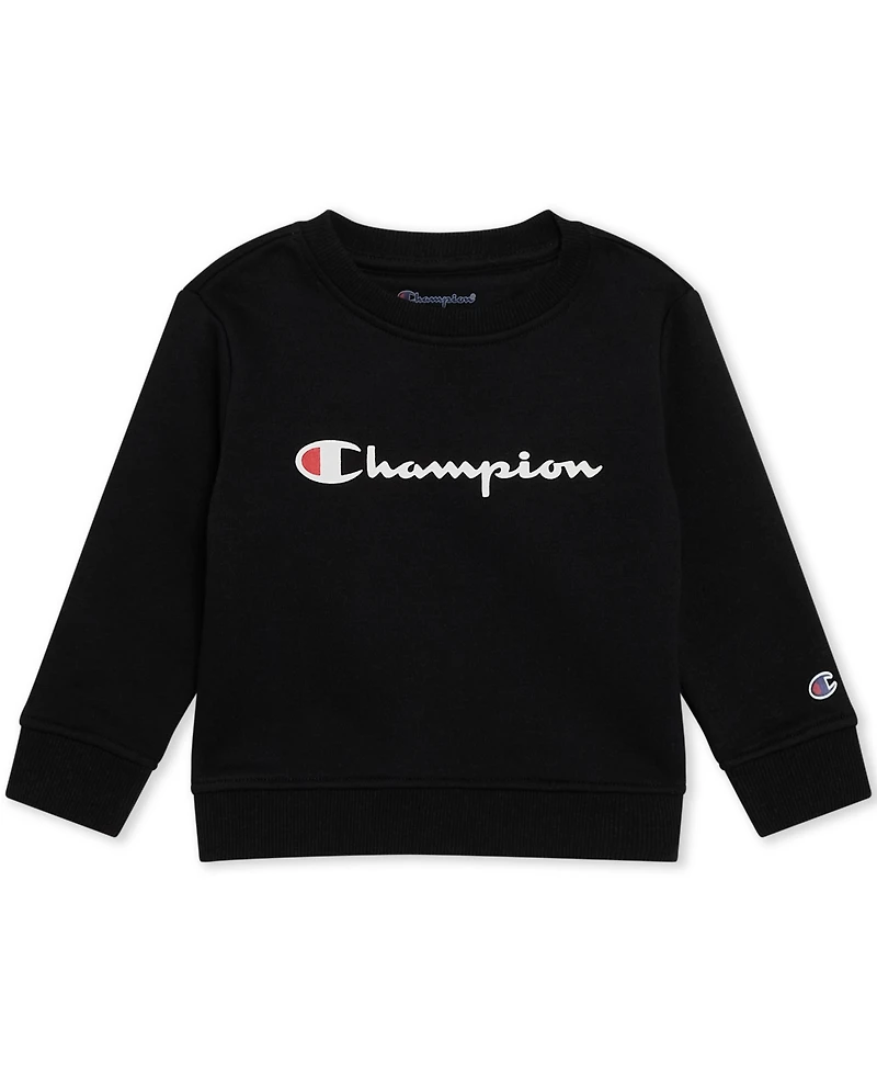 Champion Baby Boys 2-Piece Long Sleeve Crew Sweatshirt and Joggers Set