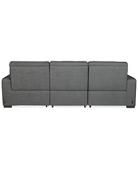 Miren 3-Pc. Fabric Chaise Sectional with 1 Power Headrest Recliner, Exclusively at Macy's