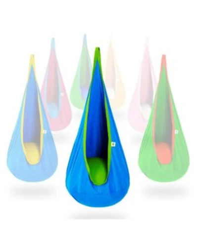 Outree Cotton Kids Pod Swing Seat Blue Pink Bluesensory Swing For Indoor Outdoor