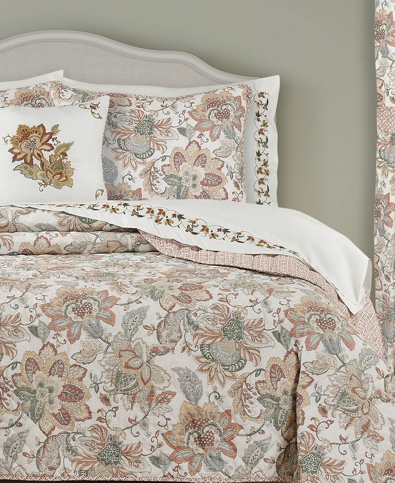 Royal Court Janessa Jacobean 3-Pc. Quilt Set, Full/Queen