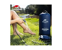 Naturehike 11 Litre Solar Heated Shower Bag, Outdoor Shower, Camping, Portable Pressure Shower with Foot Pump, Garden Shower