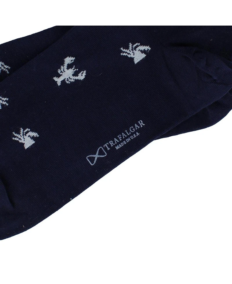 Trafalgar Men's Day At The Beach Mid-Calf Crab & Lobster Dress Novelty Sock (1 Pair)
