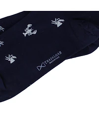 Trafalgar Men's Day At The Beach Mid-Calf Crab & Lobster Dress Novelty Sock (1 Pair)