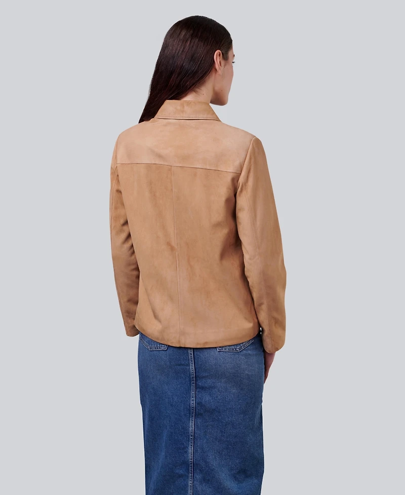 Furniq Uk Women's Suede Shirt Jacket, Created For Macy's