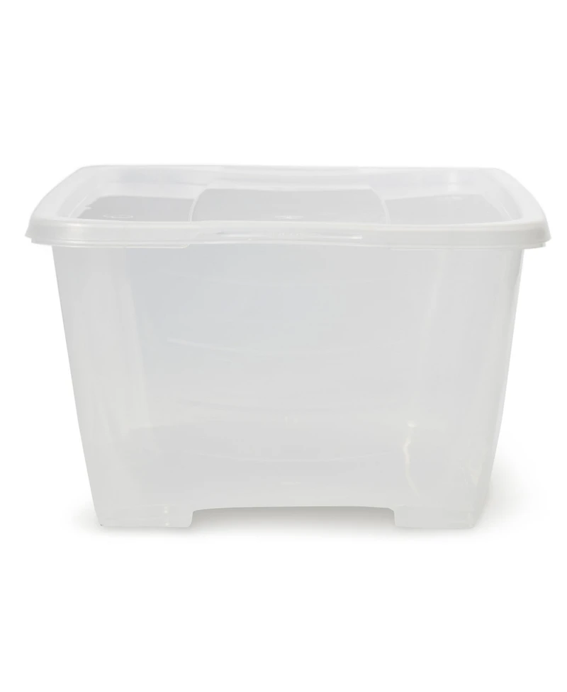 Life Story 6 Quart Rectangular Clear Plastic Lidded Storage Shoe Box, 4 Pack