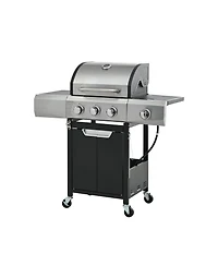 Mondawe 3 Burner 40,500 Btu Stainless Steel Barbecue Gas Grill with Side Burner