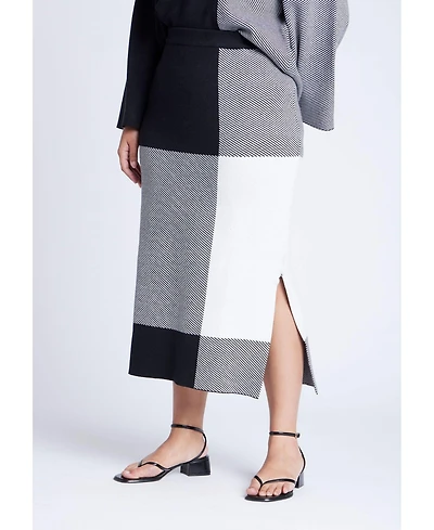 Eloquii Women's Intarsia Sweater Skirt
