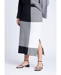 Eloquii Women's Intarsia Sweater Skirt