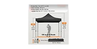 Slickblue Pop Up Canopy Tent Outdoor Gazebo with Removable Sidewalls Wheeled Bag Waterproof