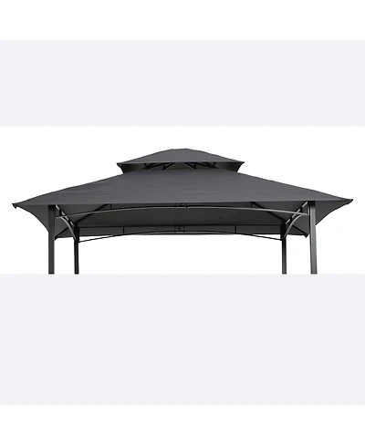Flynama 8x5Ft Grill Gazebo Replacement Canopy,Double Tiered Bbq Tent Roof Top Cover
