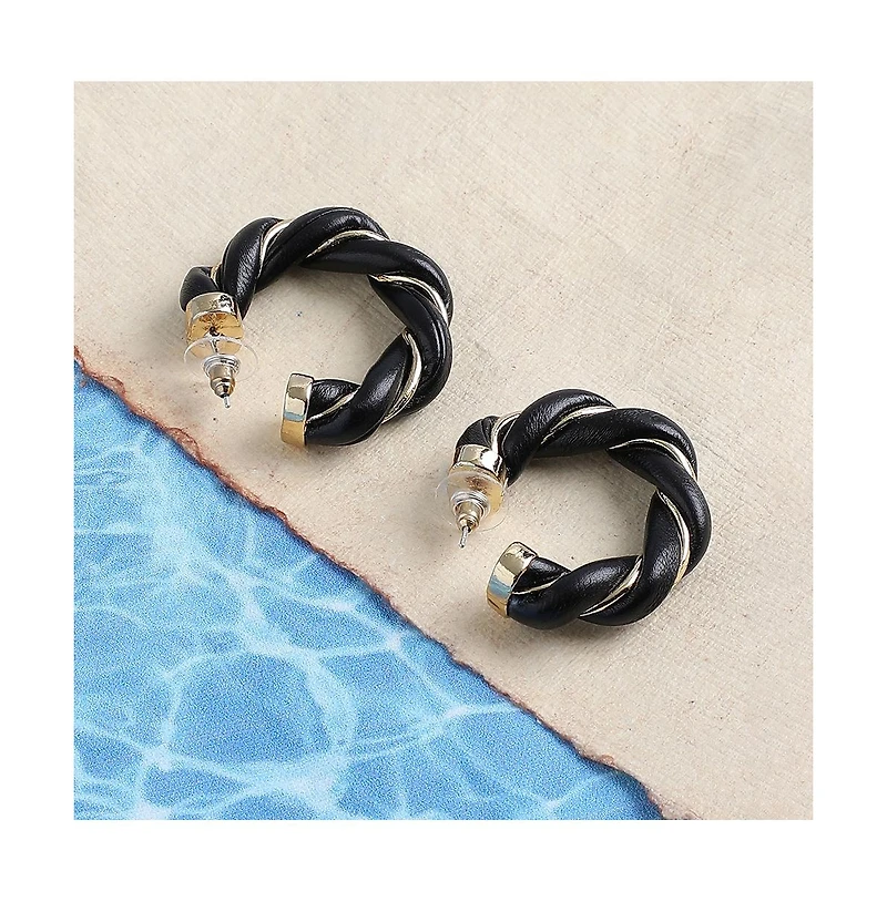 Sohi Women's Twisted Hoop Earrings