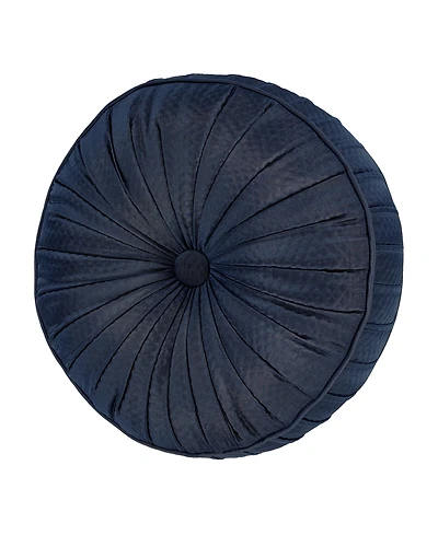 J Queen New York Excelsior Tufted Round Decorative Pillow, 15" Round