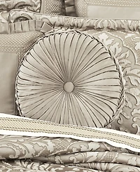 J Queen New York Brunello Tufted Round Decorative Pillow, 15" Round