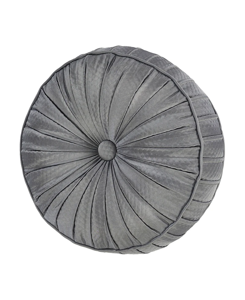 J Queen New York Excelsior Tufted Round Decorative Pillow, 15"