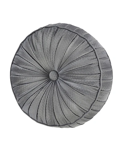 J Queen New York Excelsior Tufted Round Decorative Pillow, 15"