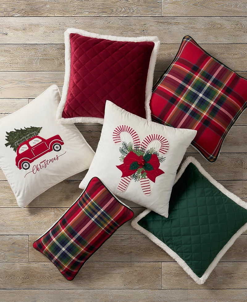J Queen New York Andrew Plaid Boudoir Decorative Pillow, 15" x 22"