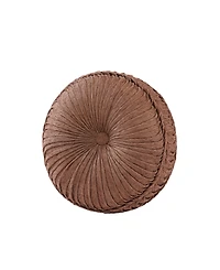 J Queen New York Weston Tufted Round Decorative Pillow, 15" Round
