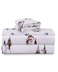 Azores Home Sofi Paisley Extra Deep Pocket Flannel 4-Pc. Sheet Set