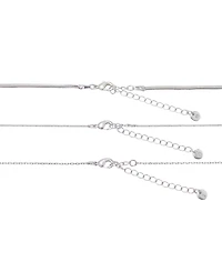 Unwritten Cubic Zirconia Cross Pendant Layered Necklace Set