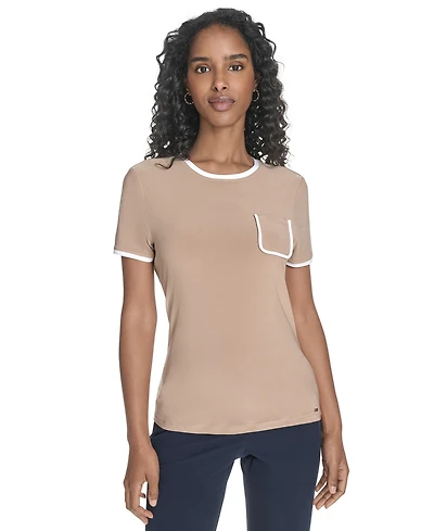 Tommy Hilfiger Women's Short-Sleeve Crewneck Pocket Tee