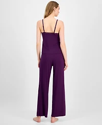 I.n.c. International Concepts Women's Lace-Trim Knit Tank & Pajama Pants Set, Exclusively at Macy's