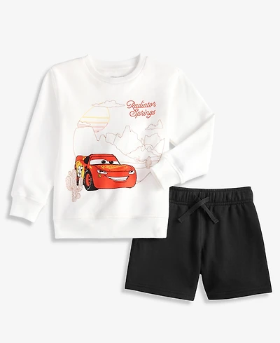 Epic Threads Toddler Boys 2T-4T 2-Pc. Cars Fleece Top & Shorts Set, Exclusively at Macy's