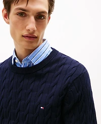 Tommy Hilfiger Men's Classic Cable Crewneck Sweater
