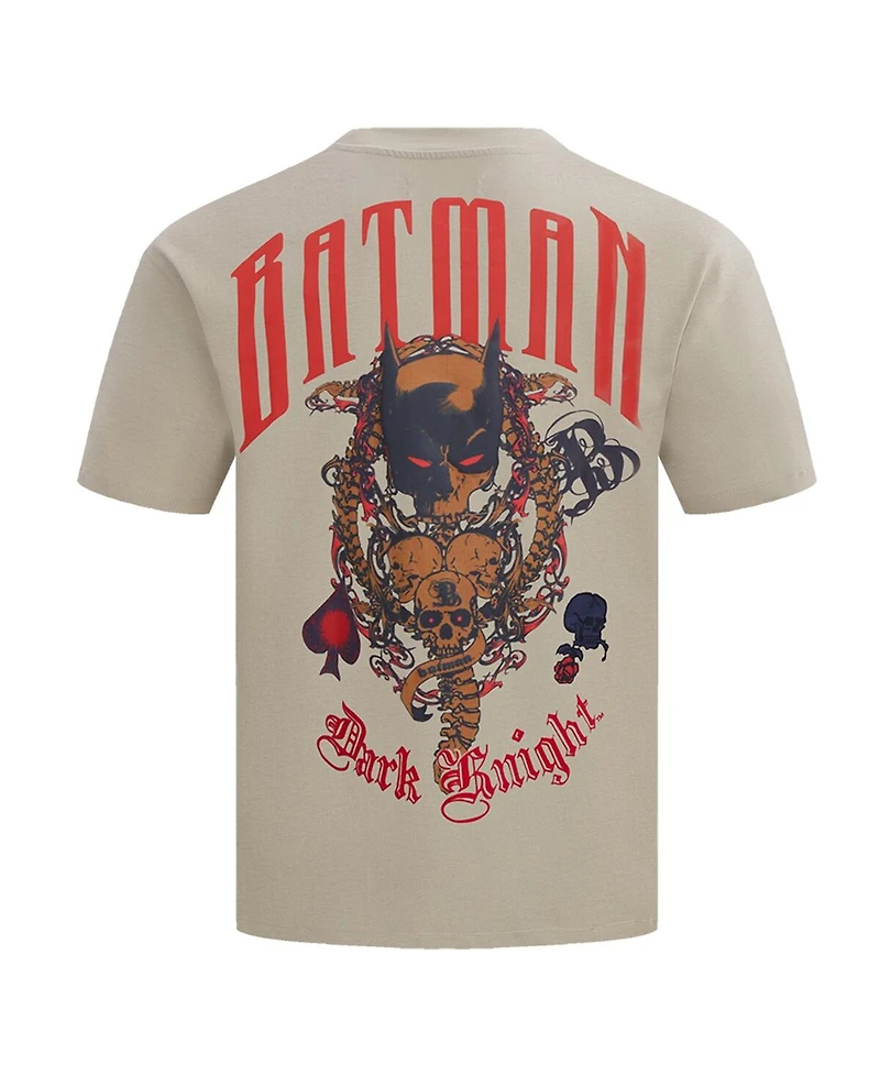 Freeze Max Men's Tan Batman Comics Olde English T-Shirt