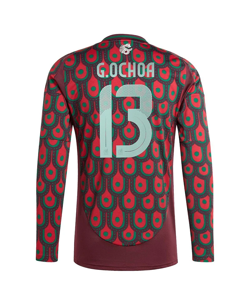Adidas Men's Guillermo Ochoa Burgundy Mexico National Team 2024 Home Replica Player Long Sleeve Jersey