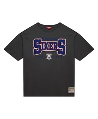 Mitchell & Ness Women's Charcoal Philadelphia 76ers Hardwood Classics Oversized Boyfriend T-Shirt