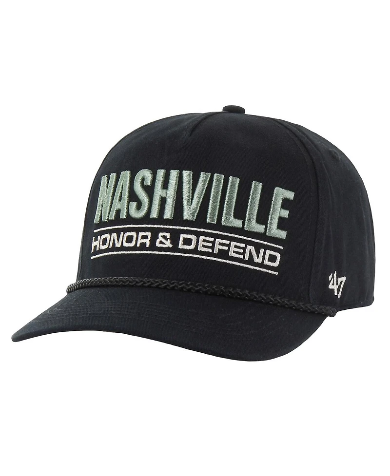 '47 Brand Men's Black Nashville Predators Oht Military Appreciation Homeland Honor and Defend Hitch Adjustable Hat