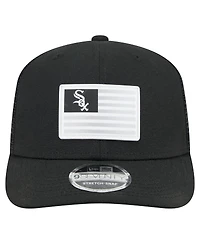 New Era Men's Black Chicago White Sox Flag 9SEVENTY Stretch-Snap Hat