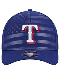 New Era Men's Royal Texas Rangers American Flag 9FORTY M-Crown A-Frame Adjustable Hat