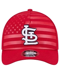 New Era Men's Red St. Louis Cardinals American Flag 9FORTY M-Crown A-Frame Adjustable Hat