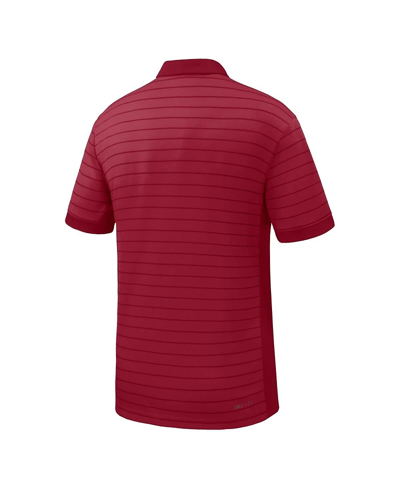Nike Men's Crimson Washington State Cougars 2025 Early Season Coaches Sideline Victory Stripe Performance Polo Shirt