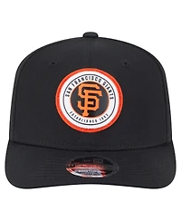 New Era Men's Black San Francisco Giants Circle Patch 9SEVENTY Stretch-Snap Hat
