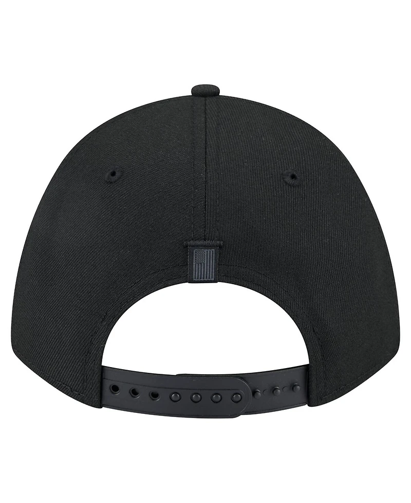 New Era Men's Black Nashville Predators Game Day Stealth Flag 9FORTY A-Frame Adjustable Hat