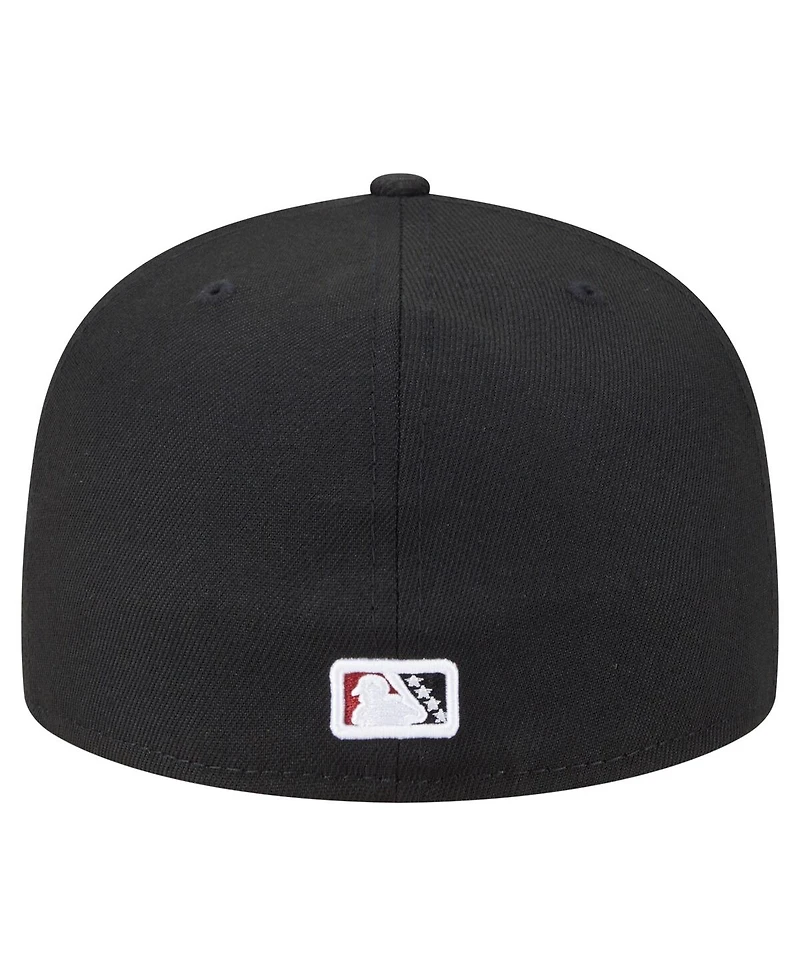 New Era Men's Black/Red Sacramento River Cats Authentic Collection 59FIFTY Fitted Hat