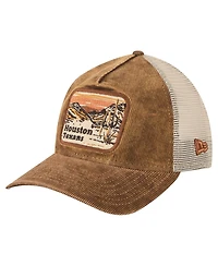 New Era Men's Brown/Cream Houston Texans Vintage Landscape 9TWENTY A-Frame Adjustable Hat