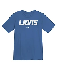 Nike Preschool Blue Detroit Lions Wordmark T-Shirt