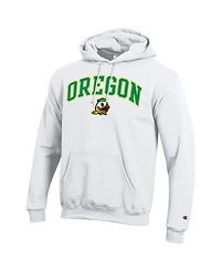 Champion Men's White Oregon Ducks Arch Over Logo Pullover Hoodie