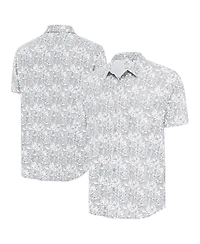Antigua Men's Gray Pittsburgh Pirates Resort Button-Up Shirt