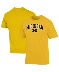 Champion Men's Maize Michigan Wolverines Arch Over Logo T-Shirt